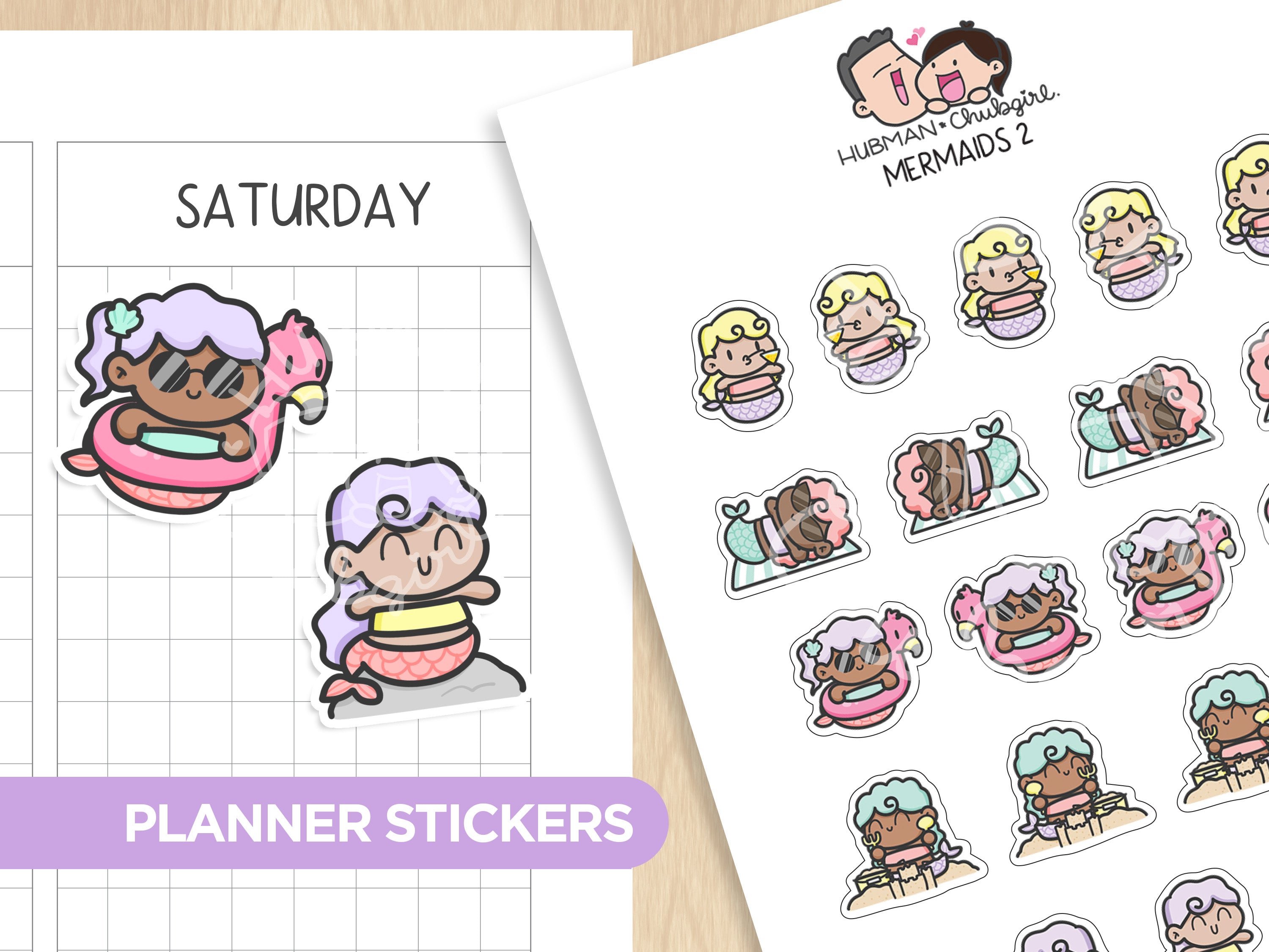 Mermaids 2 Planner Stickers
