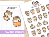 Autumn Foxes Sticker Set