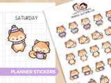 Autumn Foxes Sticker Set