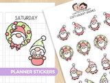 Cozy Holiday Gnomes Planner Stickers