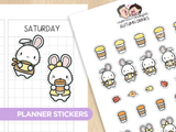Autumn Bunnies Sticker Set