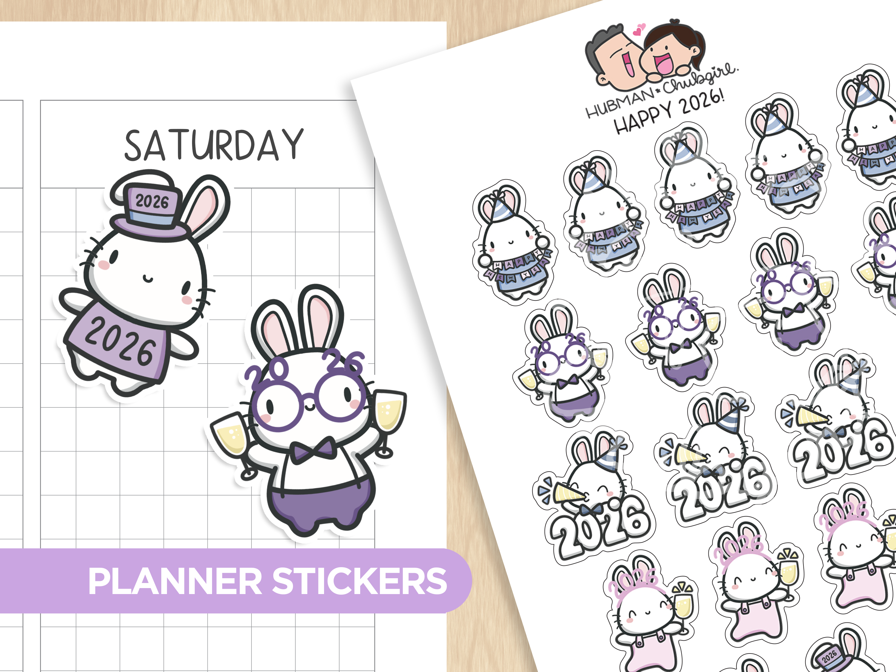 Hello 2026 Sticker Set