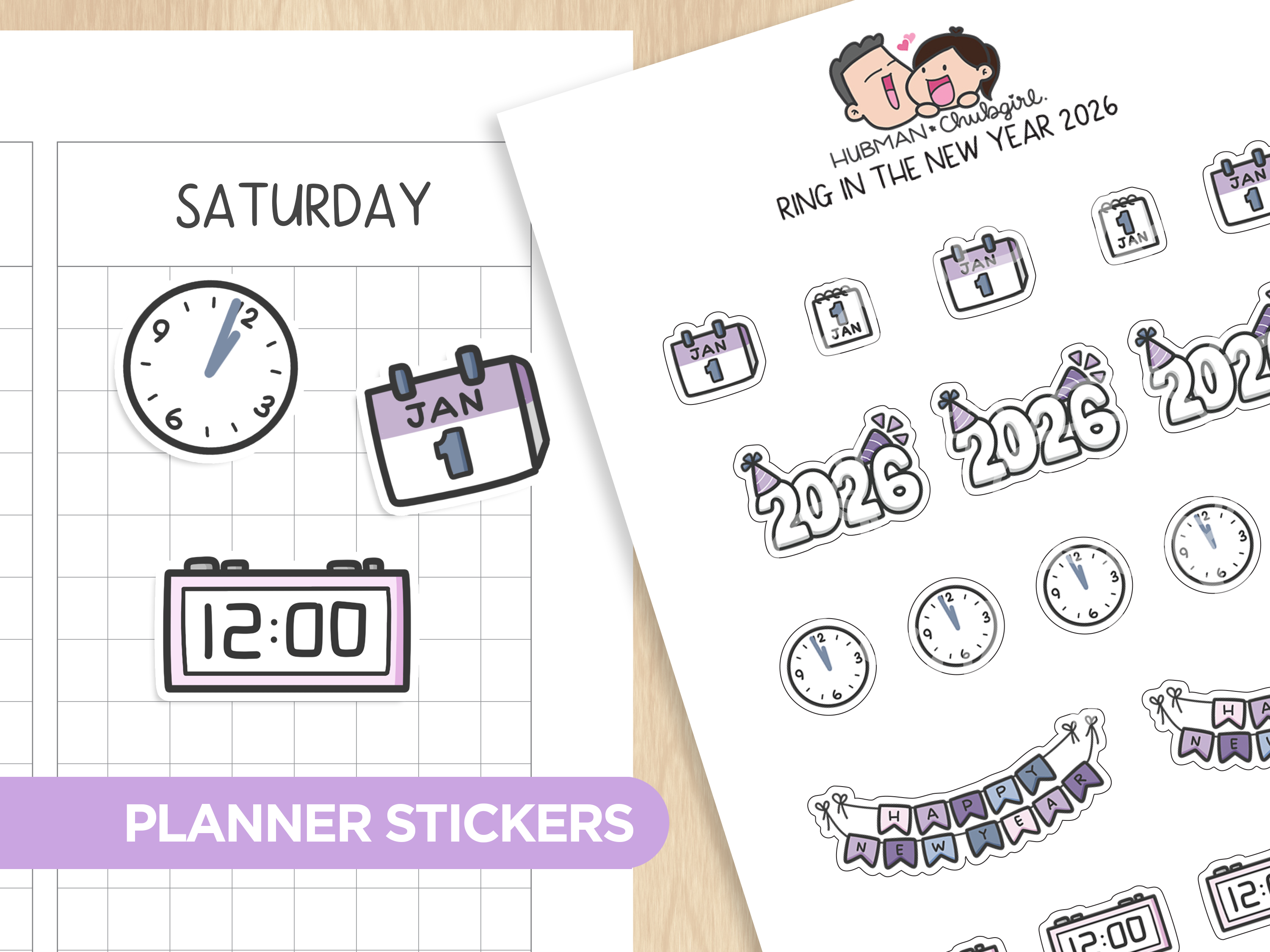 Hello 2026 Sticker Set