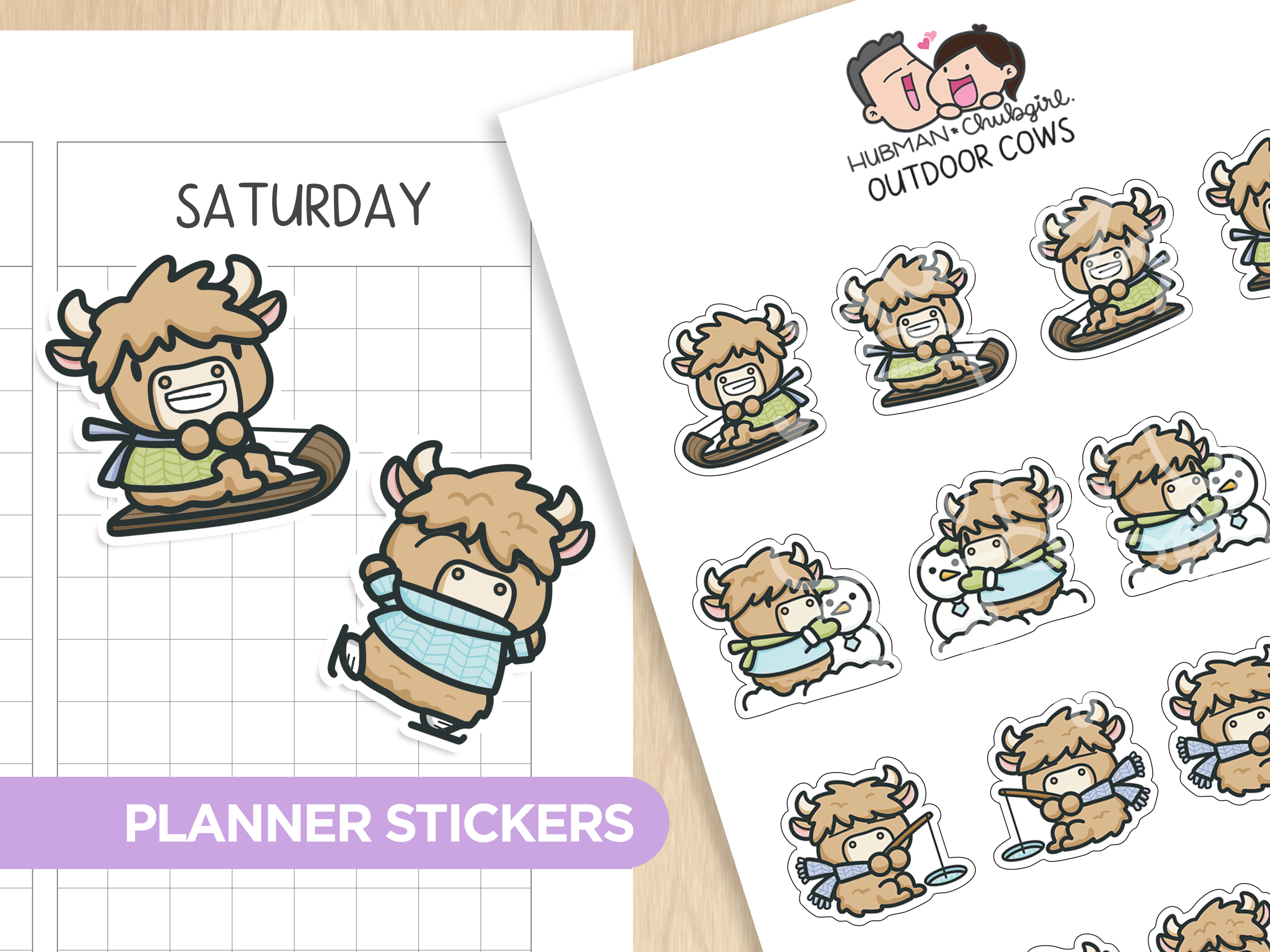 Winter Highland Cows Bundle