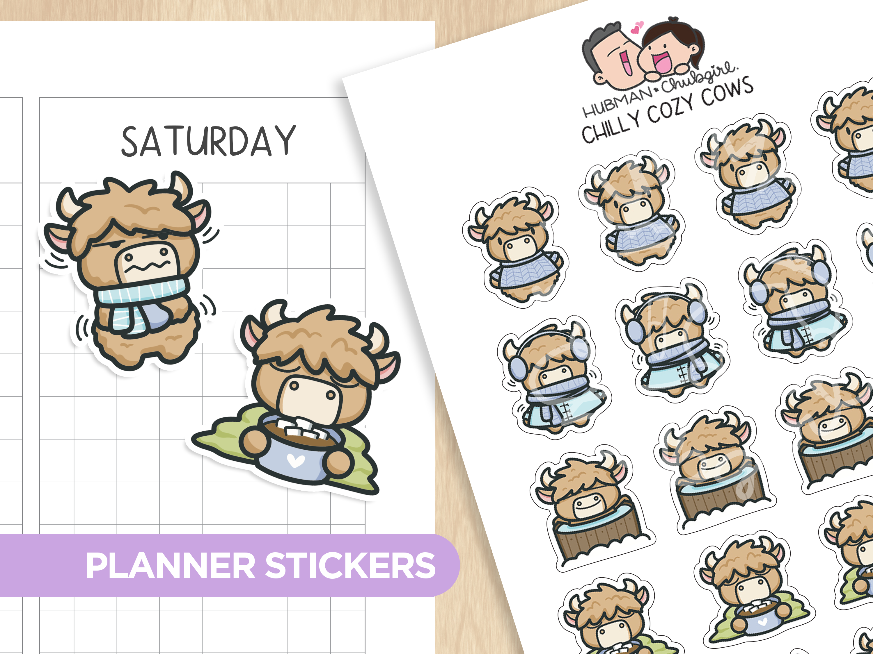 Winter Highland Cows Bundle