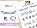 Spring Showers and Flowers Planner Stickers