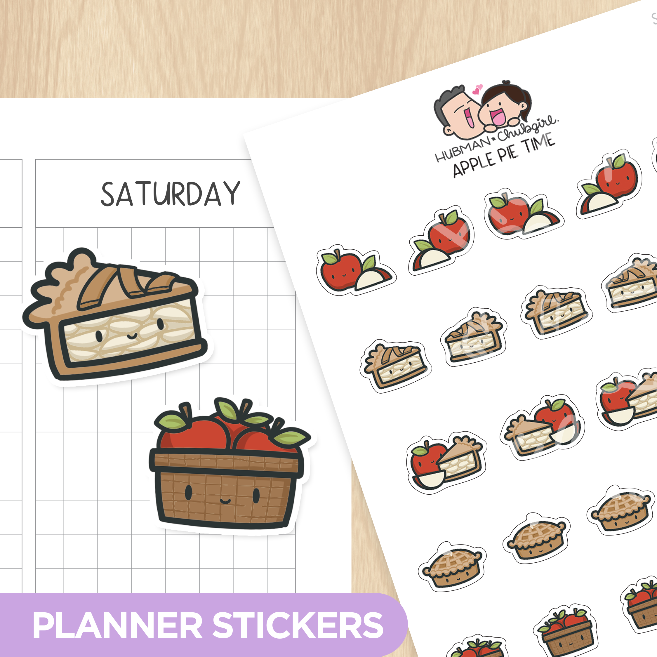 Apple Pie Time Planner Stickers