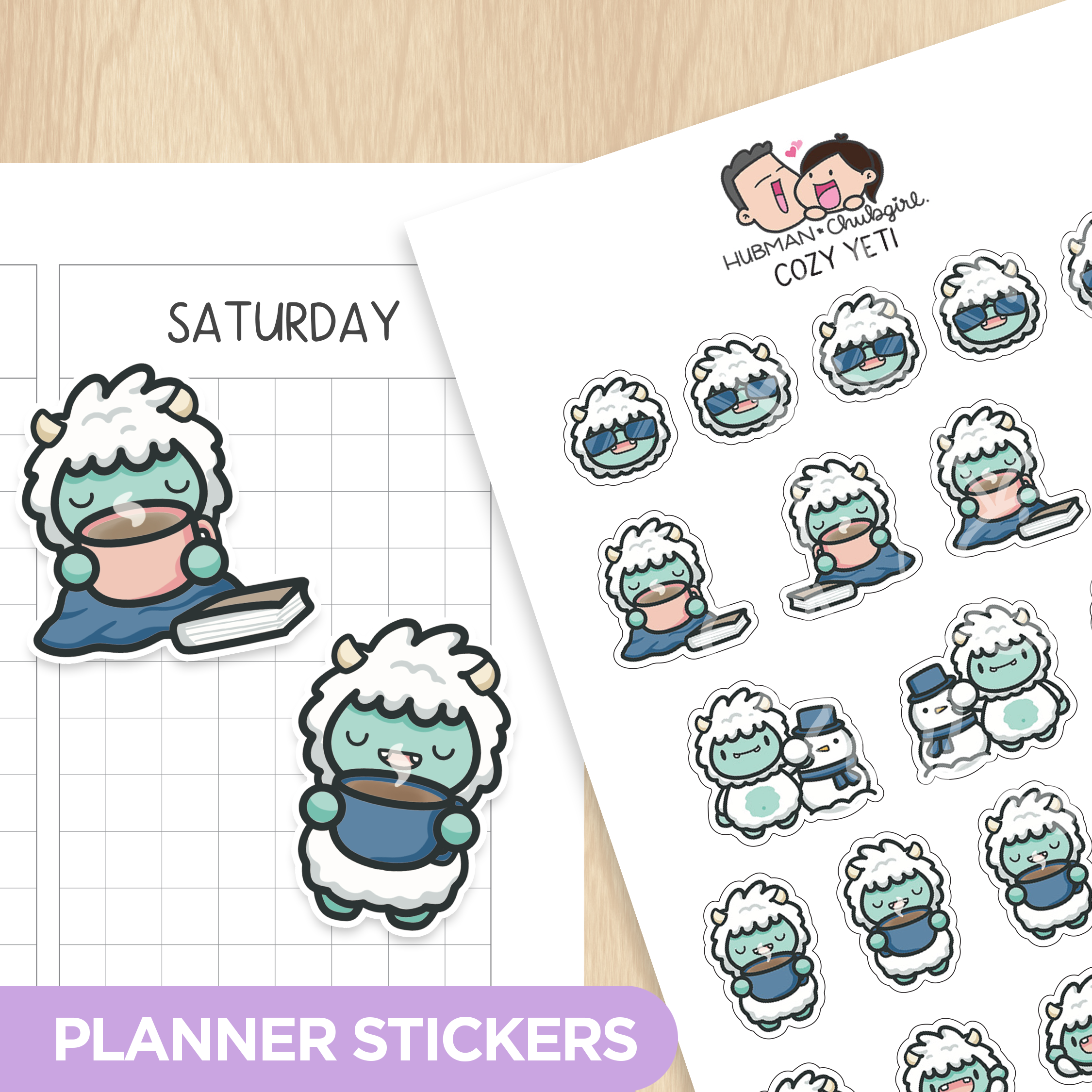 Cool Yeti Sticker Set