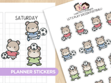 Soccer Bears Sticker Set