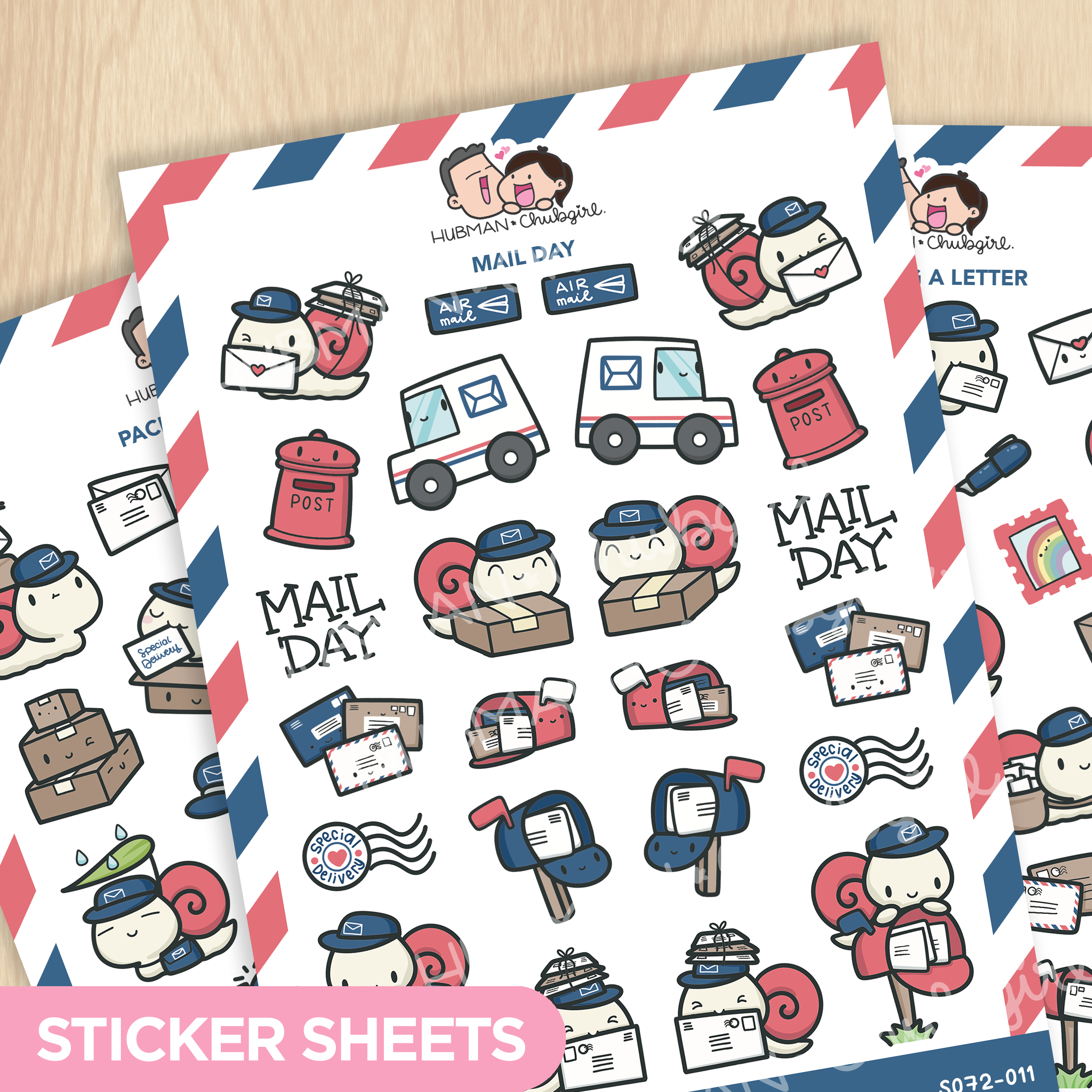 Snail Mail Sticker Sheets (Set of 3)