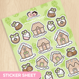 Gingerbread Snackies Sticker Sheet