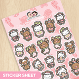 Gingerbread Friends Sticker Sheet