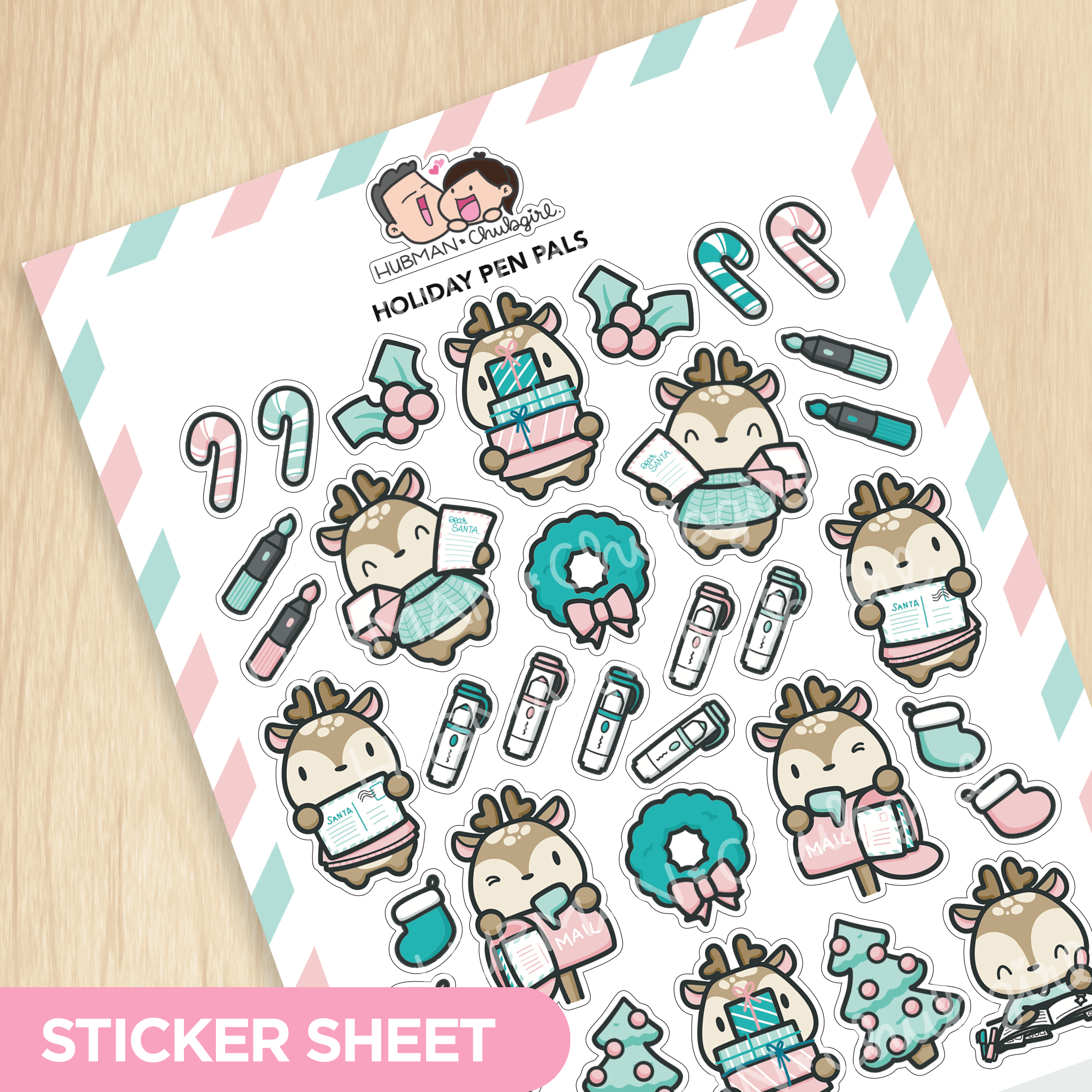 Holiday Happy Mail Sticker Set
