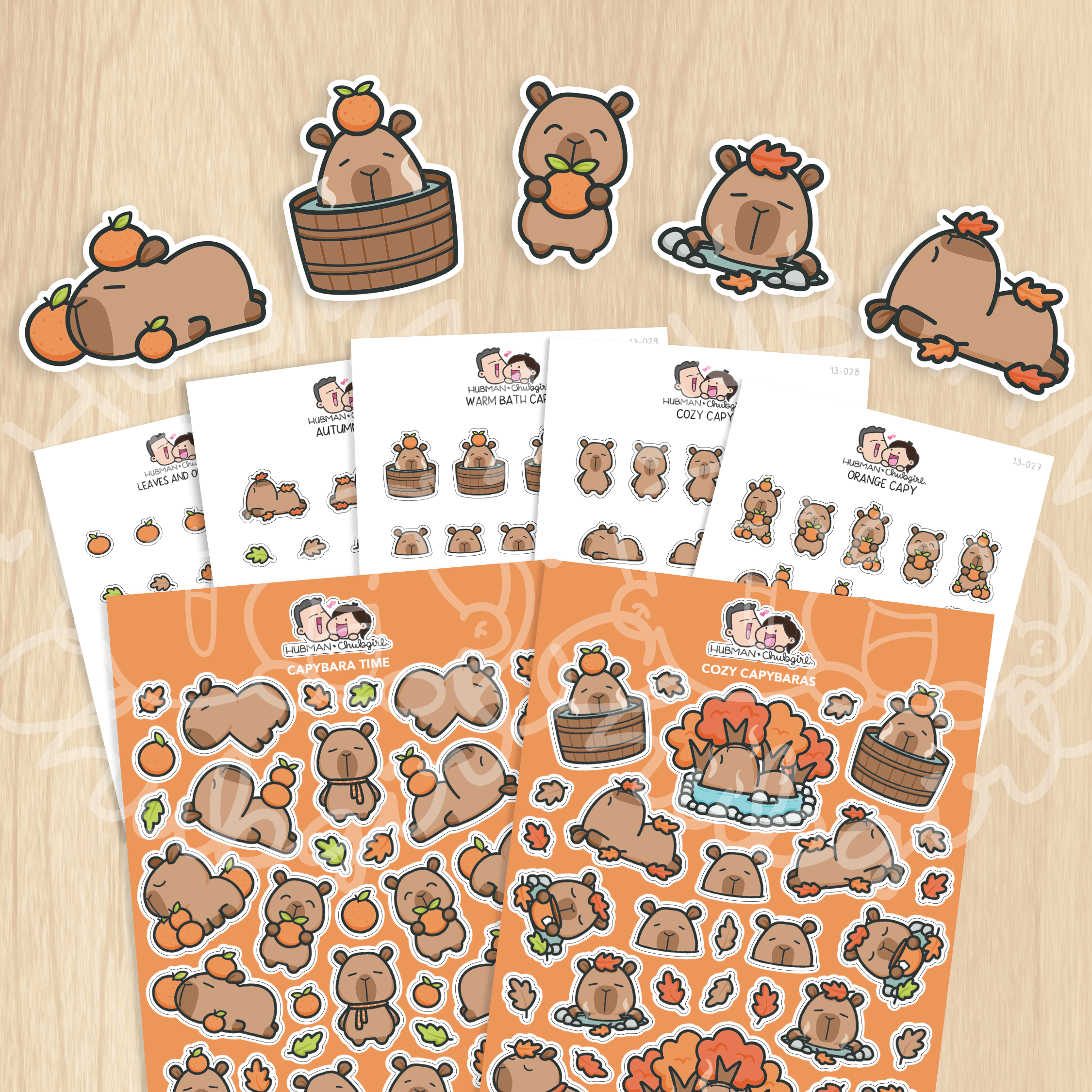Autumn Capy Sticker Set