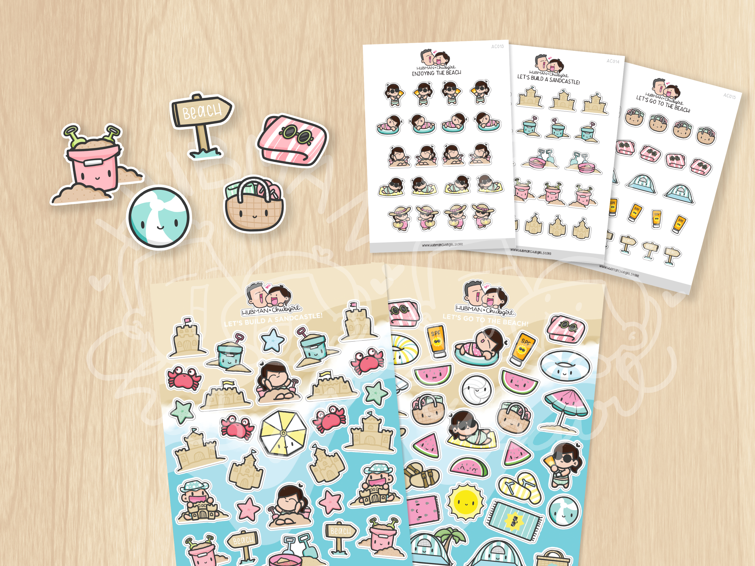 Beach Time Sticker Set