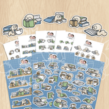 Cozy Bookworm Sticker Set