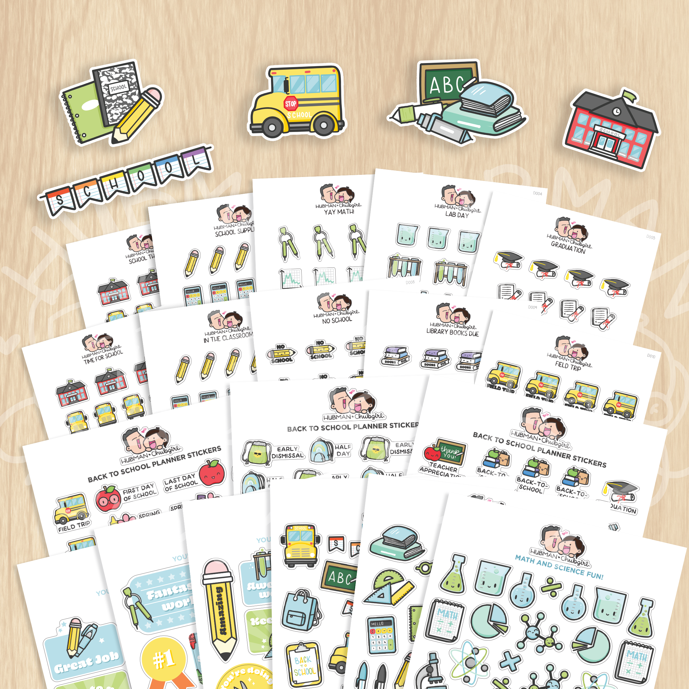 Back to School Sticker Set