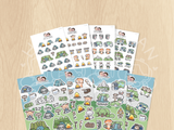 Happy Camping Sticker Set