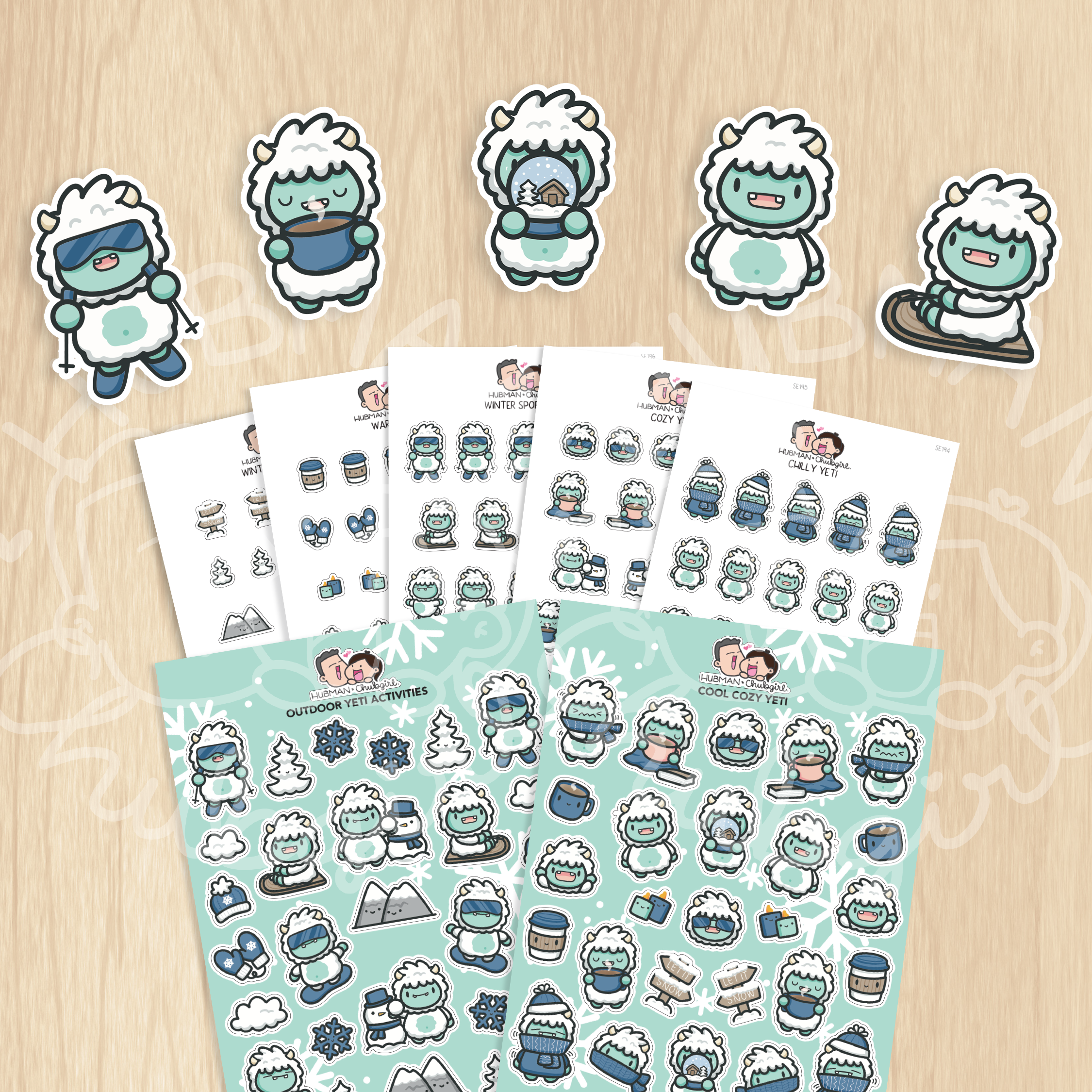 Cool Yeti Sticker Set