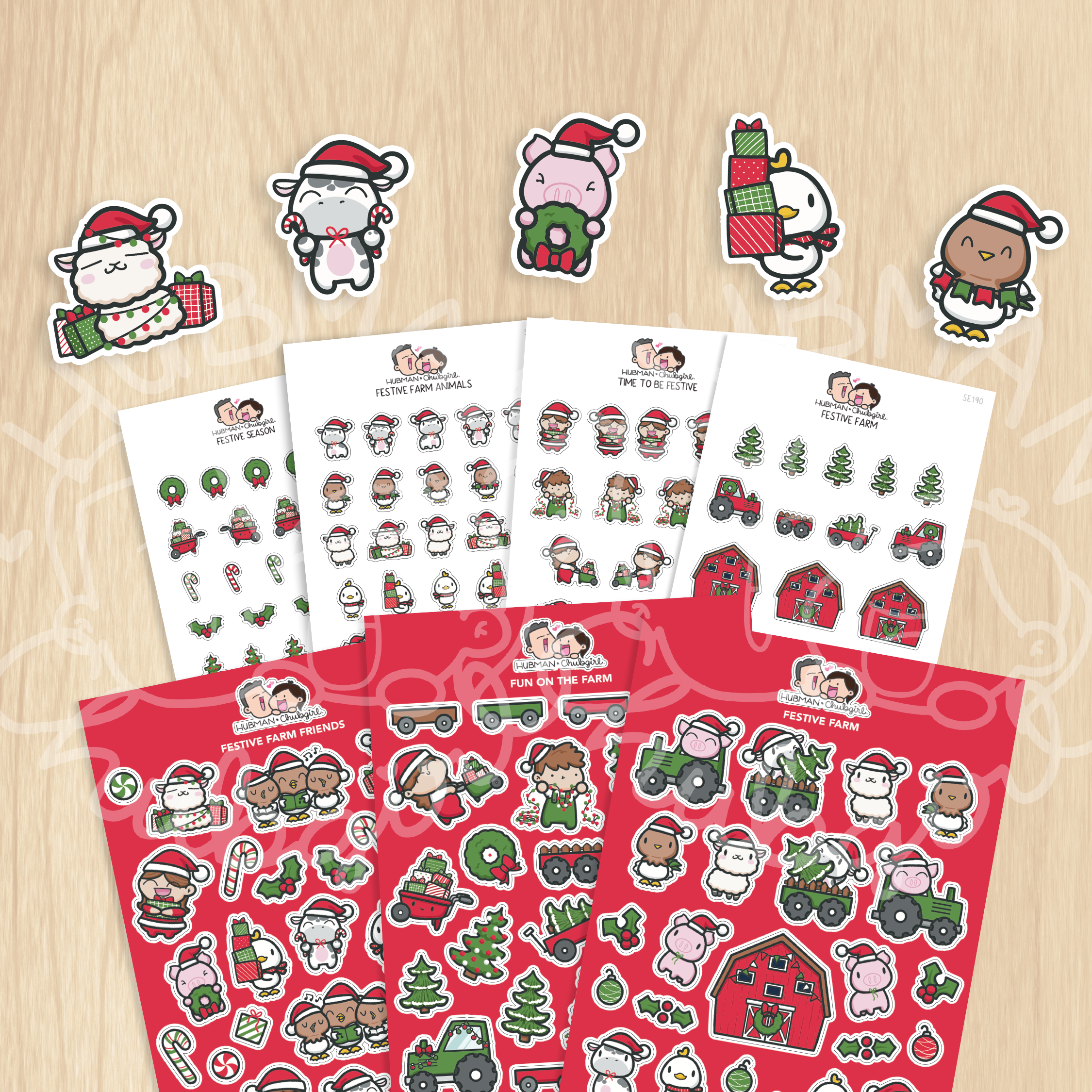 Festive Farm Sticker Set