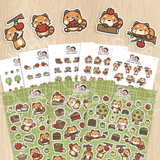Fall Pandas Sticker Set