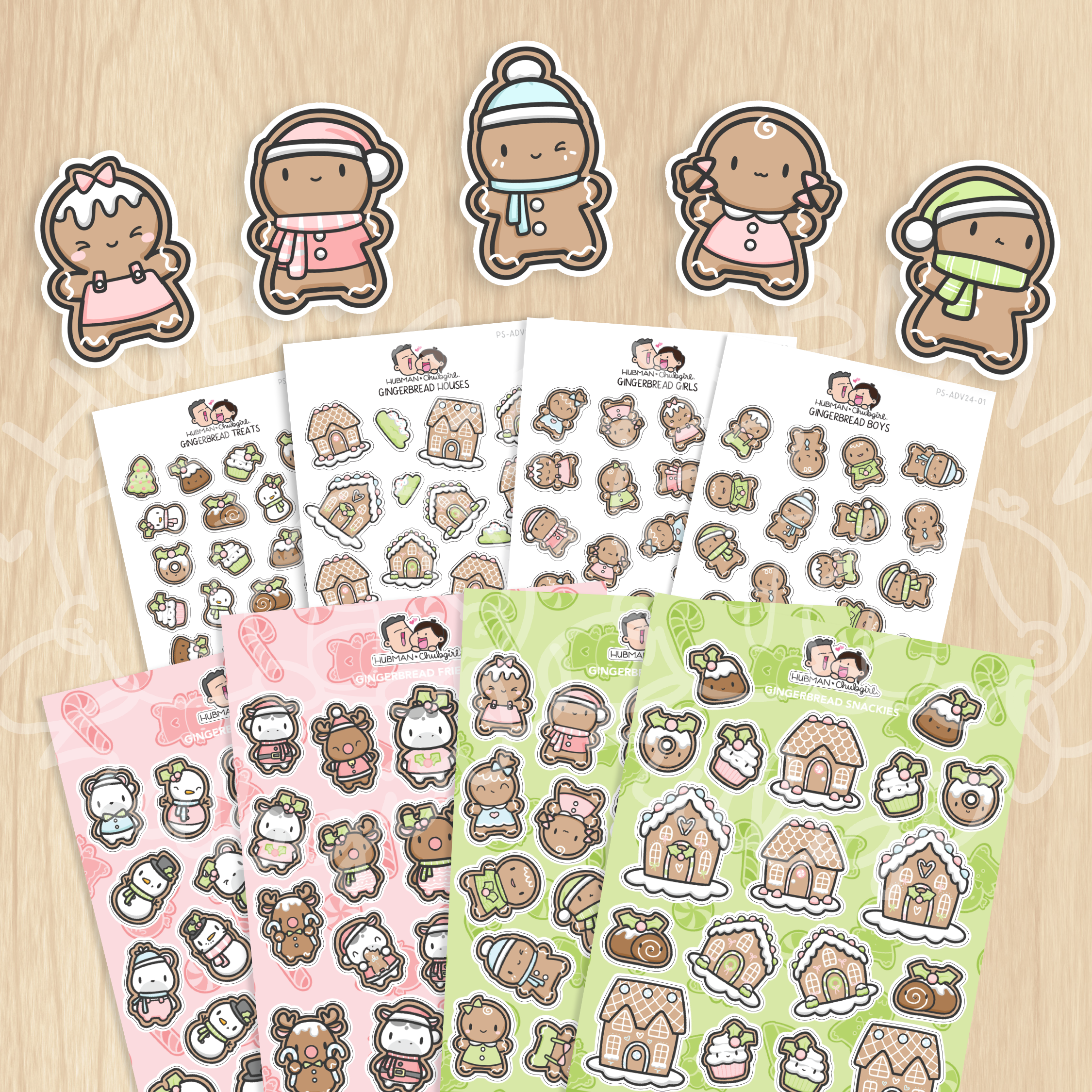 Gingerbread Sticker Set