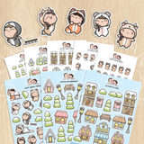 Winter Onesie Town Sticker Set