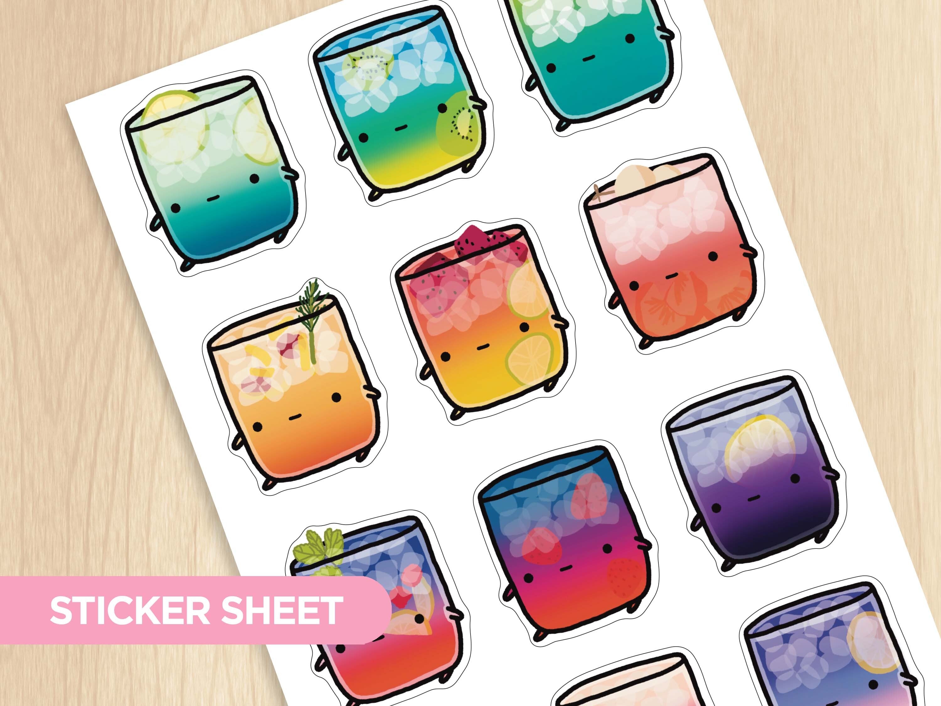 Sad Potato - Drinks Sticker Sheet