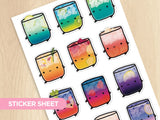 Sad Potato - Drinks Sticker Sheet