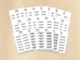 Text Planner Stickers Set (Font 2)