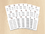 Text Planner Stickers Set (Font 3)