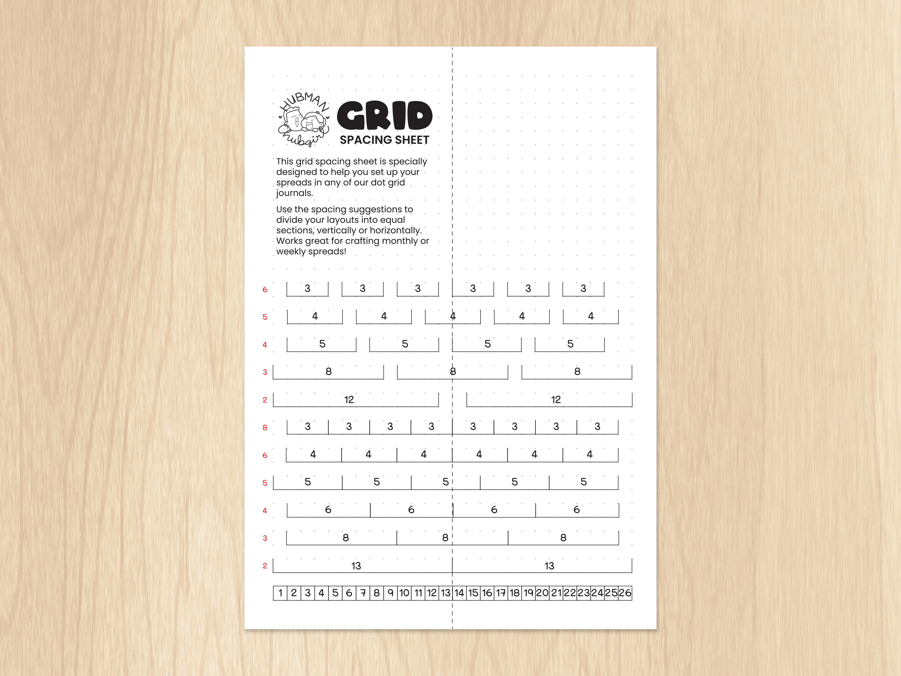 Muinus Grid Dot Grid Spacing Sheet – Hubman and Chubgirl