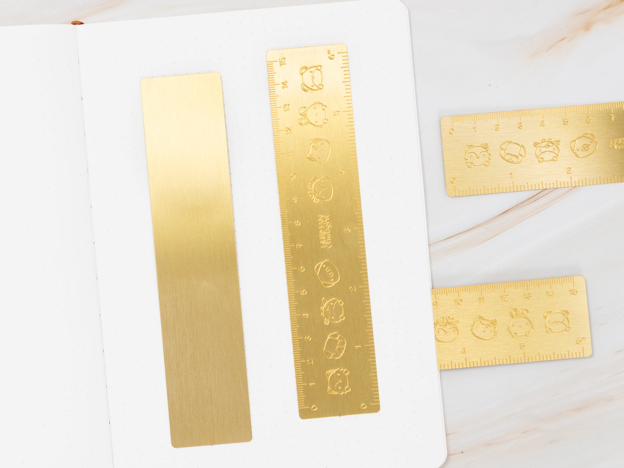 Stationery Buddies Brass Ruler