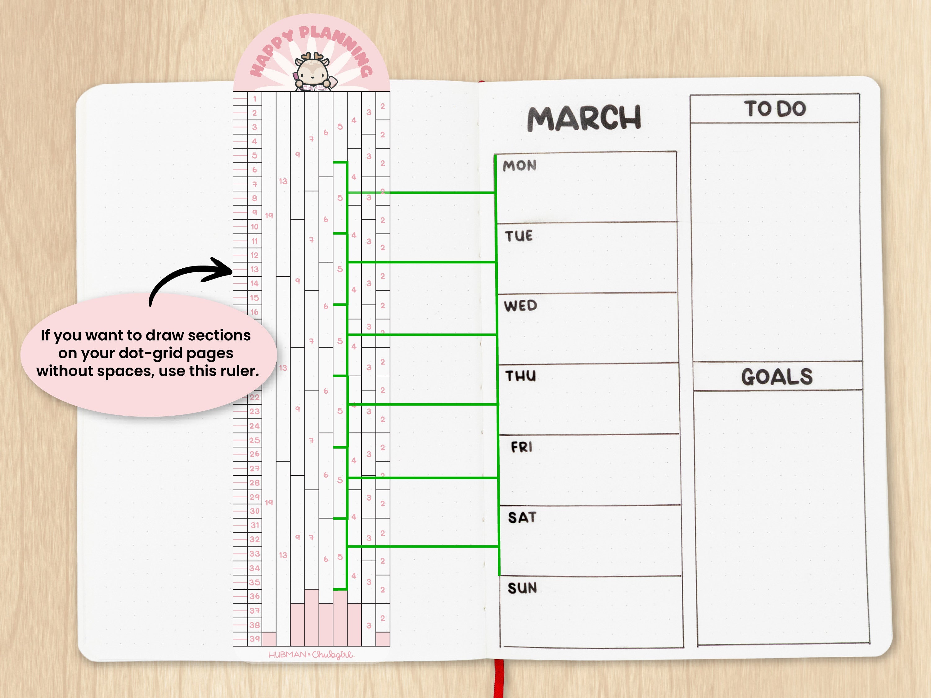 Stationery Buddies Dot-Grid Rulers (Set of 2)