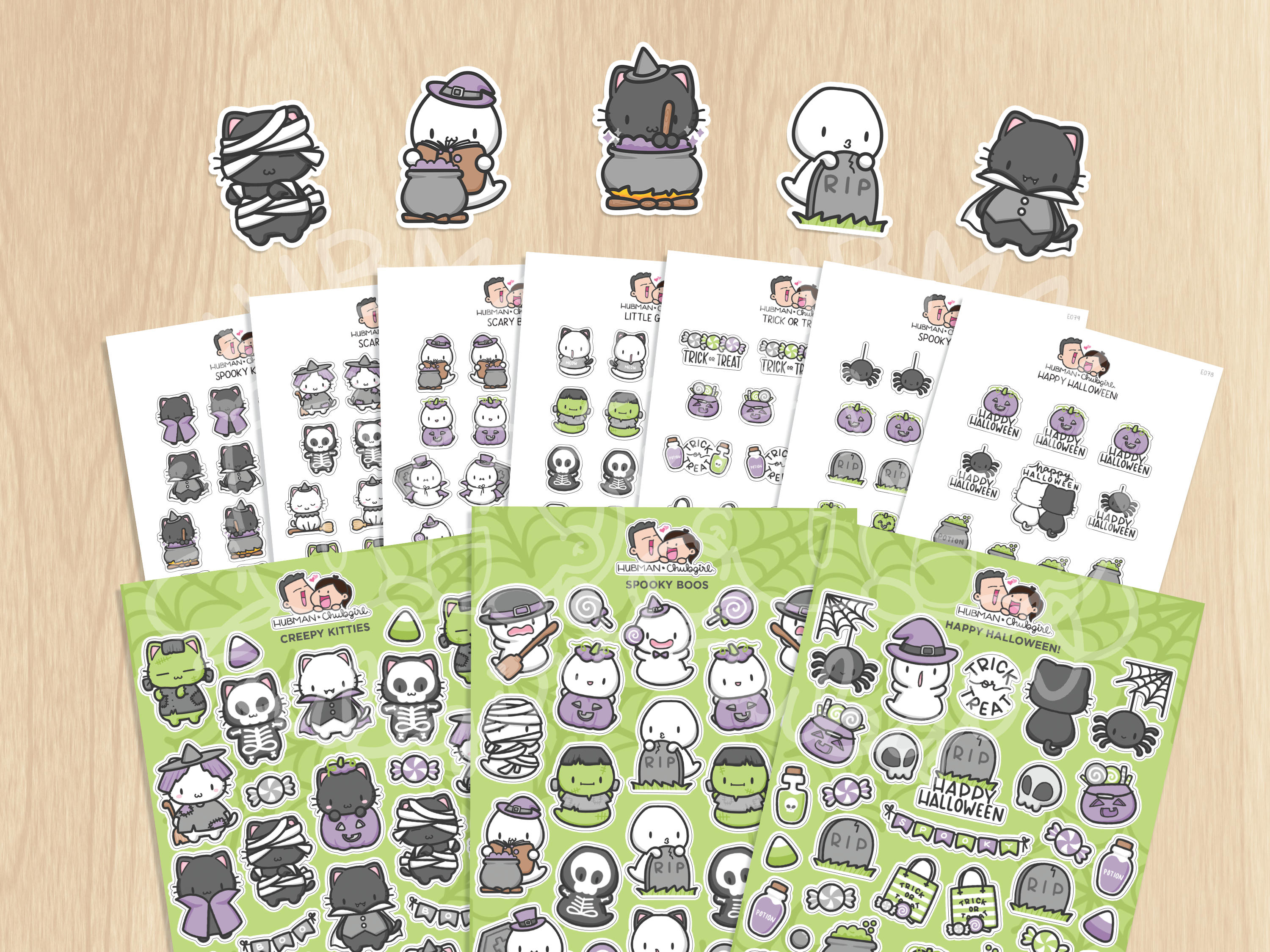 Spooky Kitties Sticker Set