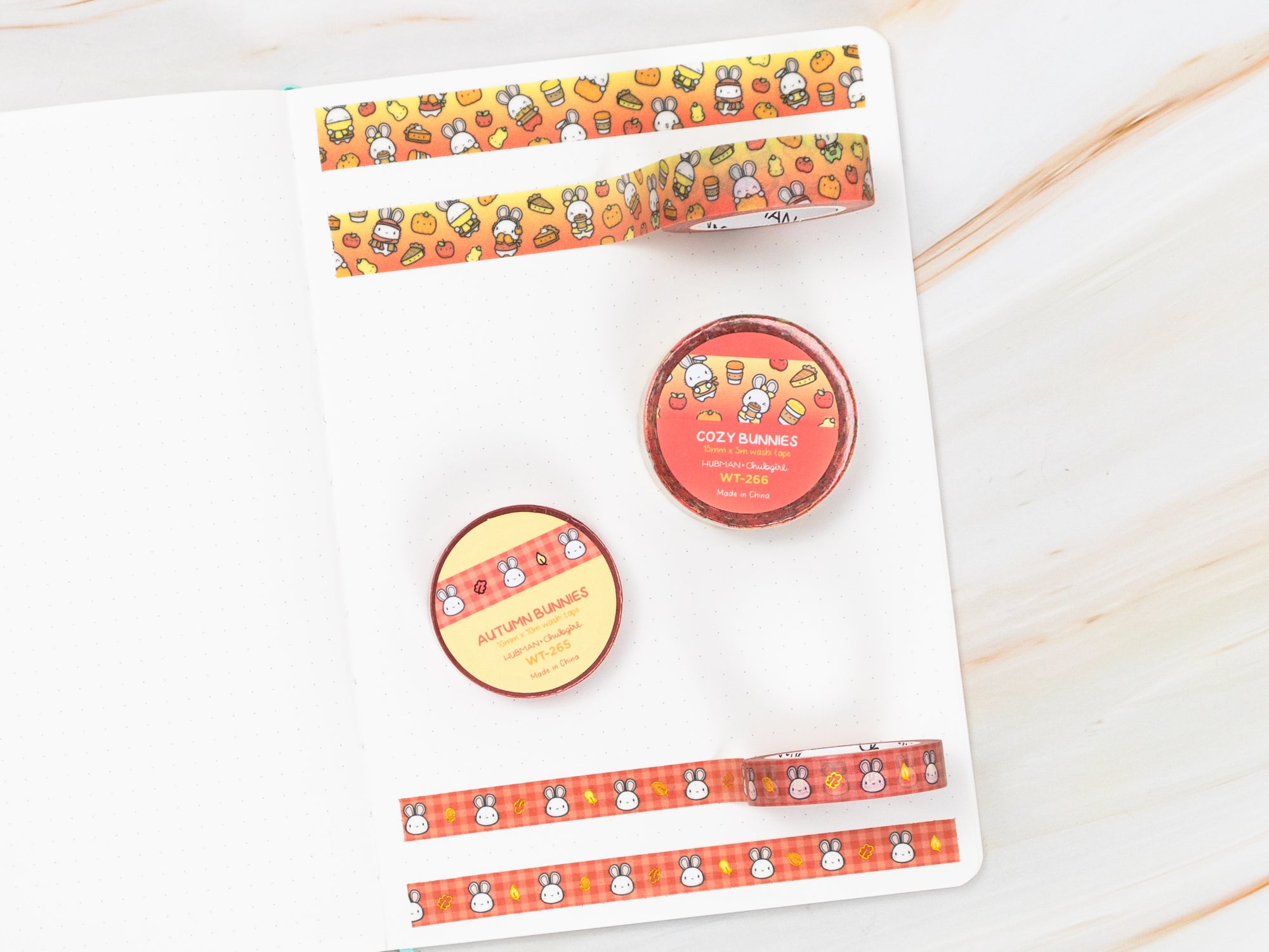 Autumn Bunnies Washi Tapes (Set of 2)