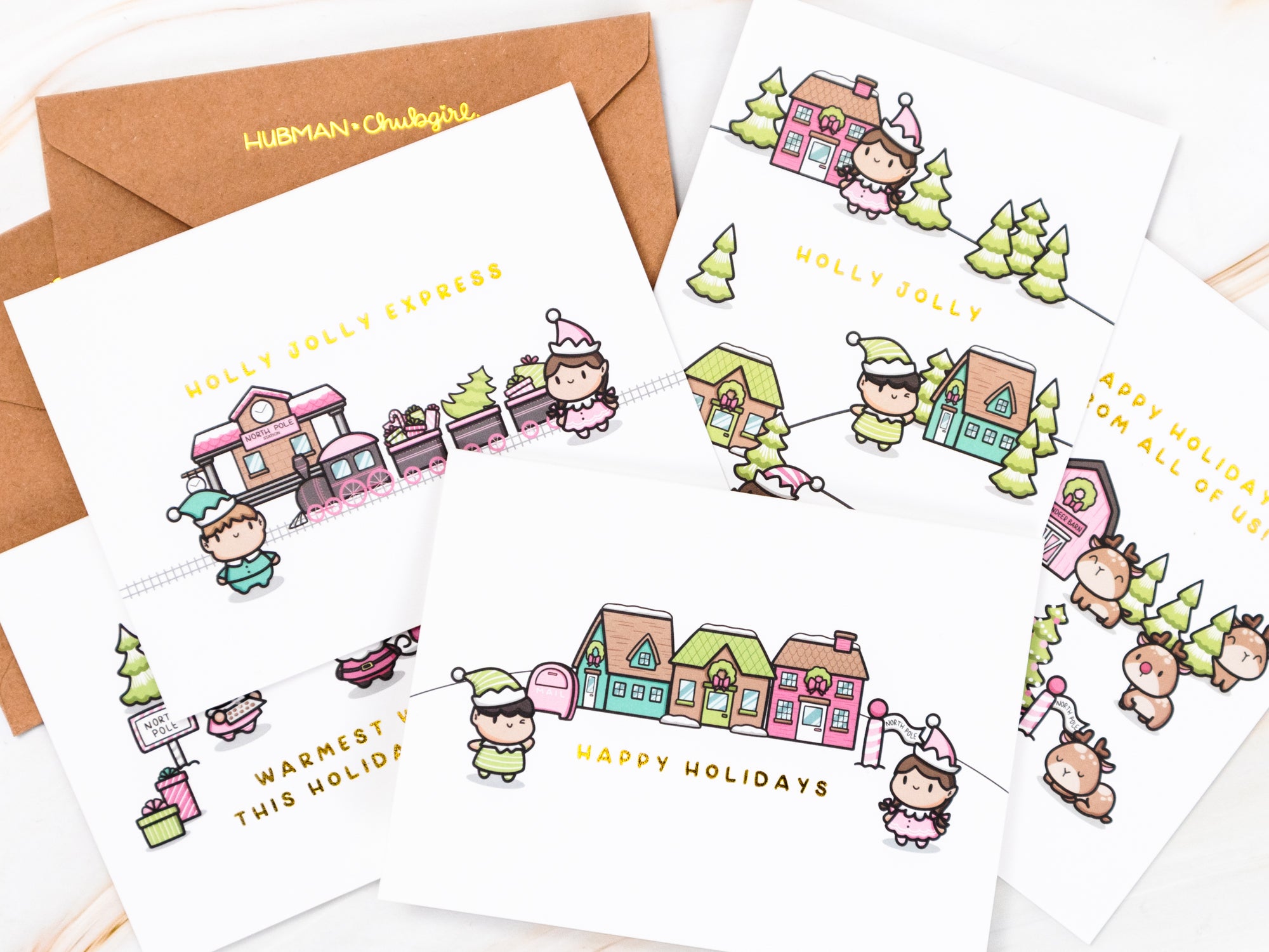 North Pole Greeting Cards (Set of 5)