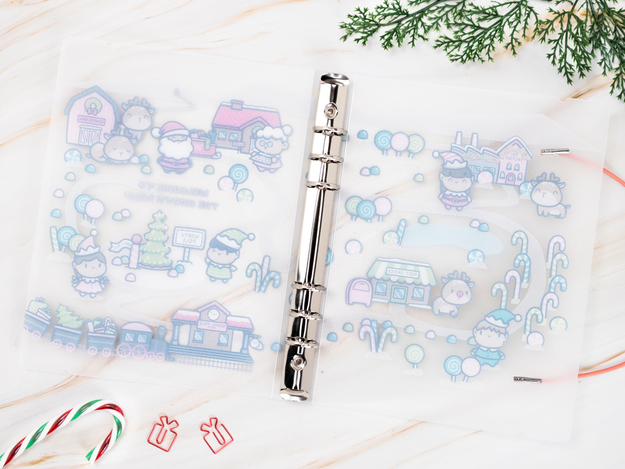 Sticker Storage Binder - North Pole Theme (S Size)