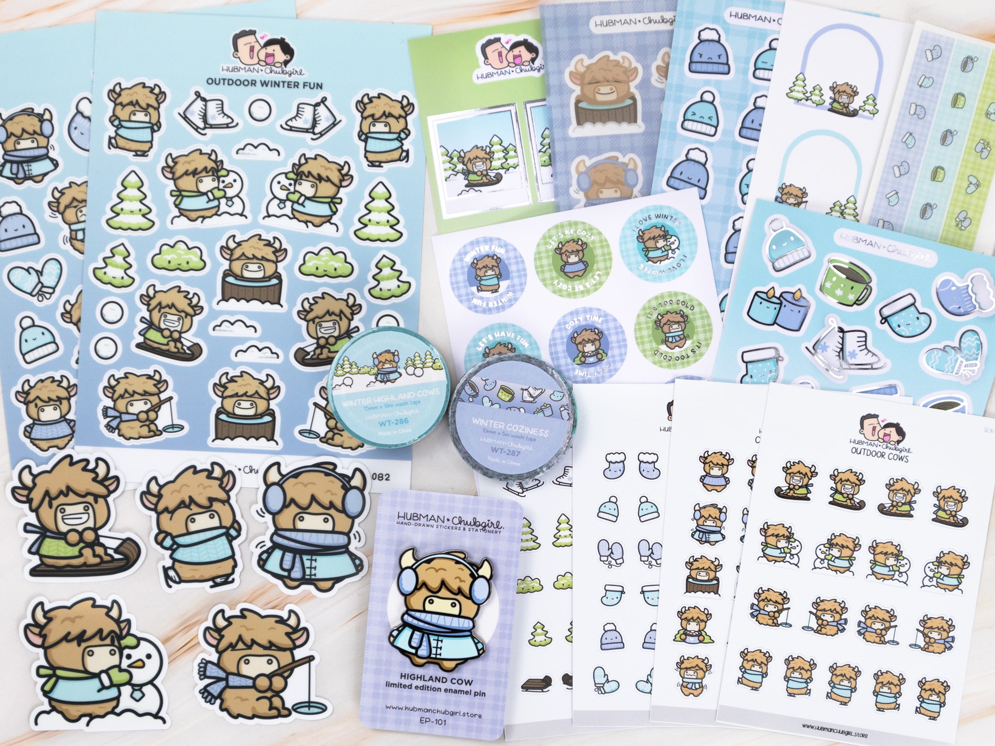 Winter Highland Cows Bundle