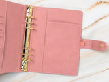 Vegan Leather Binder/Planner - Cute Characters (Pink)
