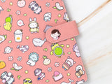Vegan Leather Binder/Planner - Cute Characters (Pink)