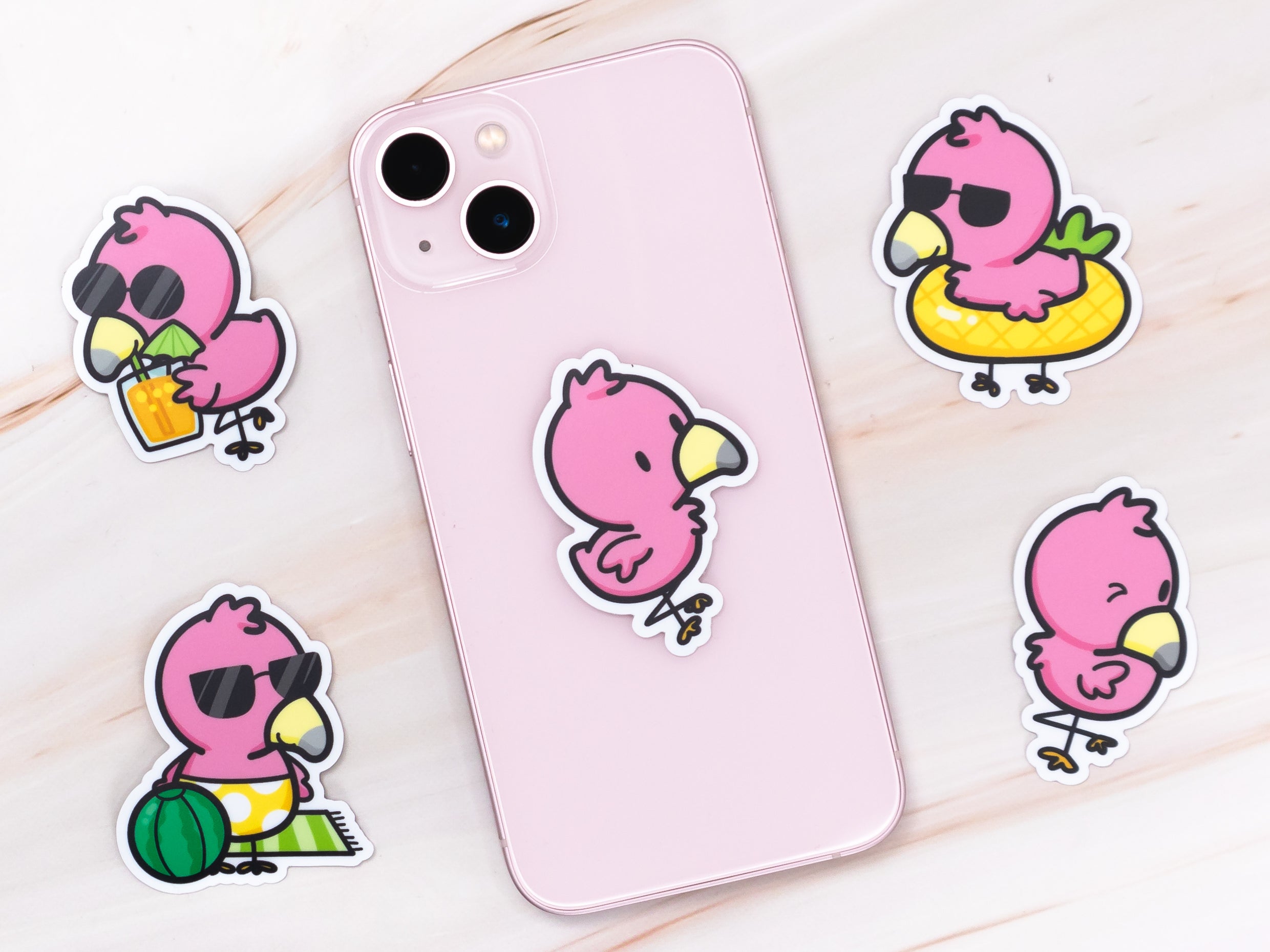 Tropical Fun Die Cut Stickers (Set of 5)