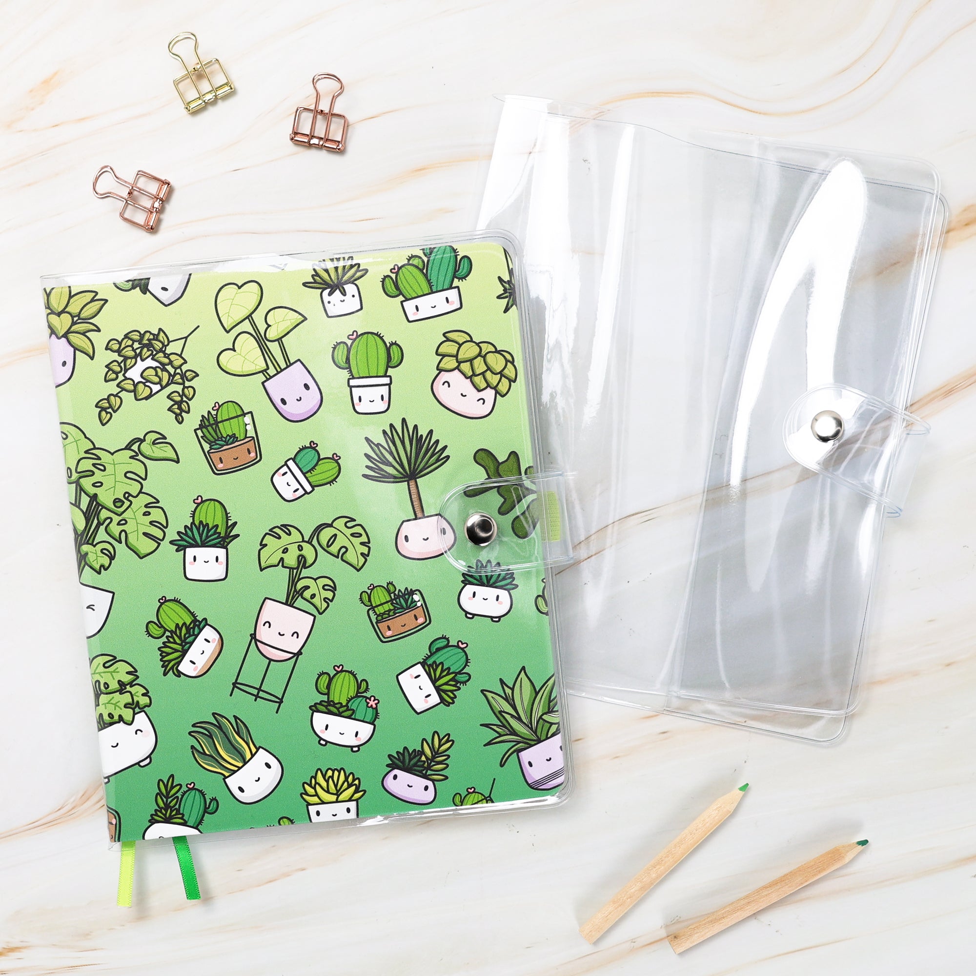 A5 Wide Yearly Planner Cover - Clear PVC