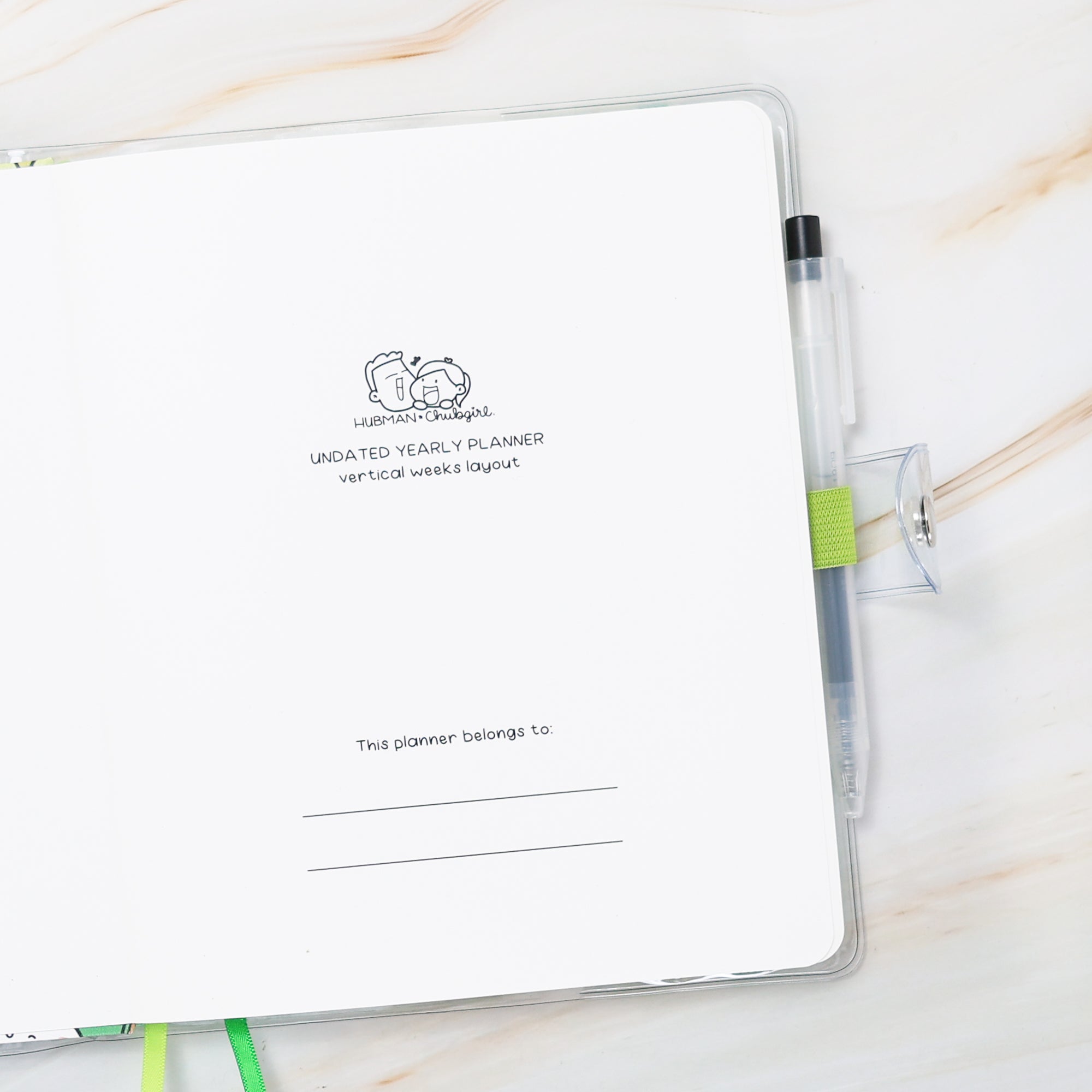A5 Wide Yearly Planner Cover - Clear PVC