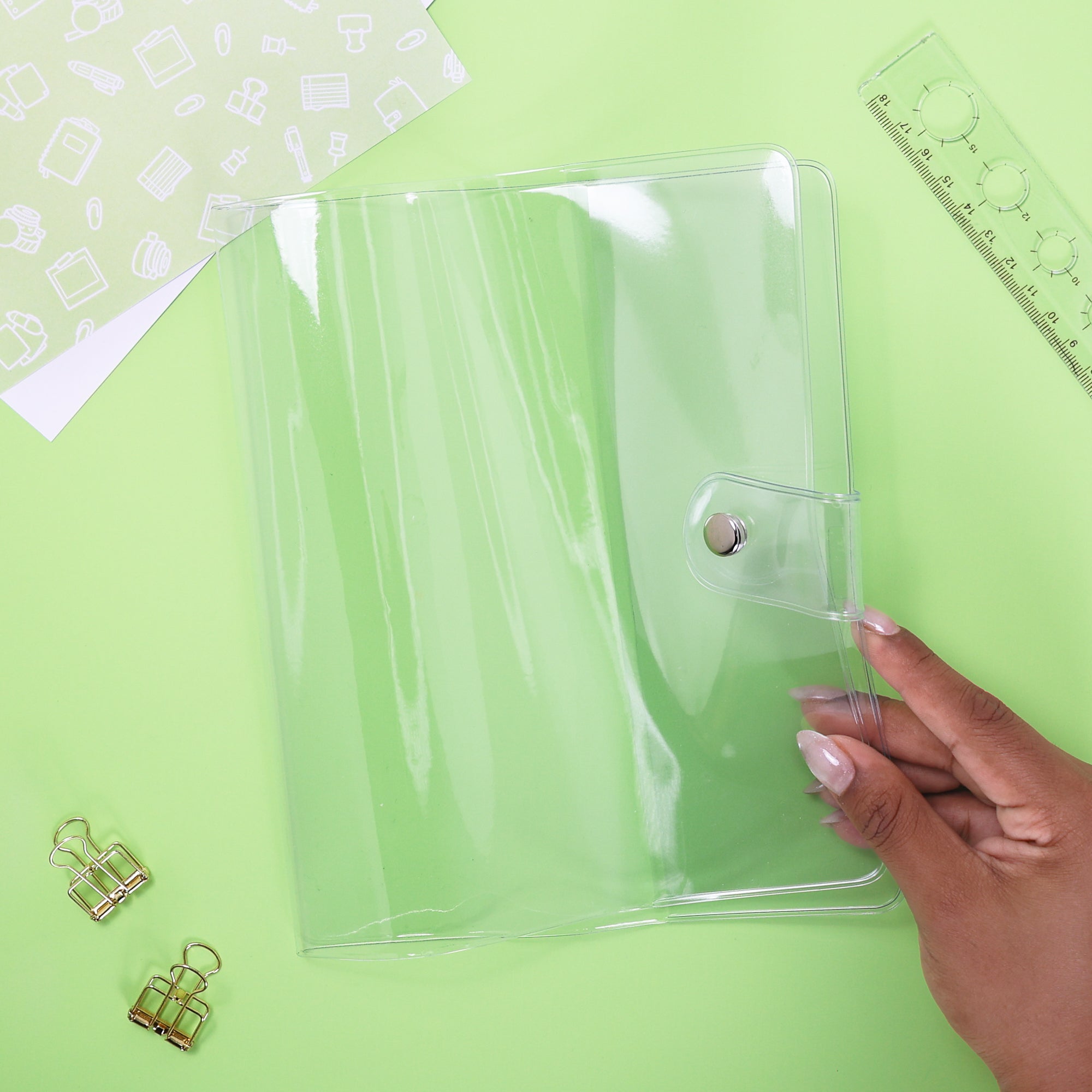A5 Wide Yearly Planner Cover - Clear PVC