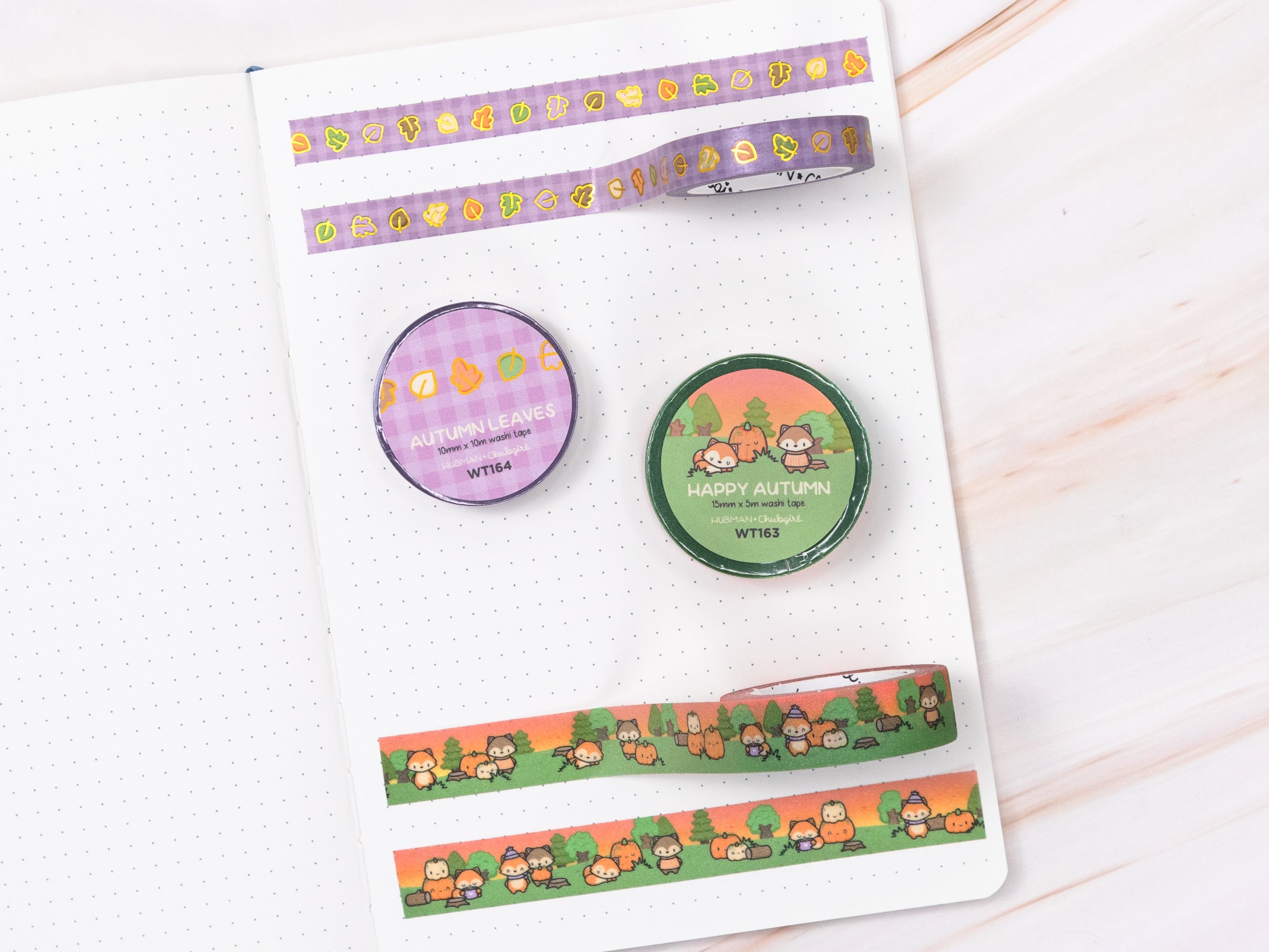 Autumn Foxes Washi Tape (Set of 2)