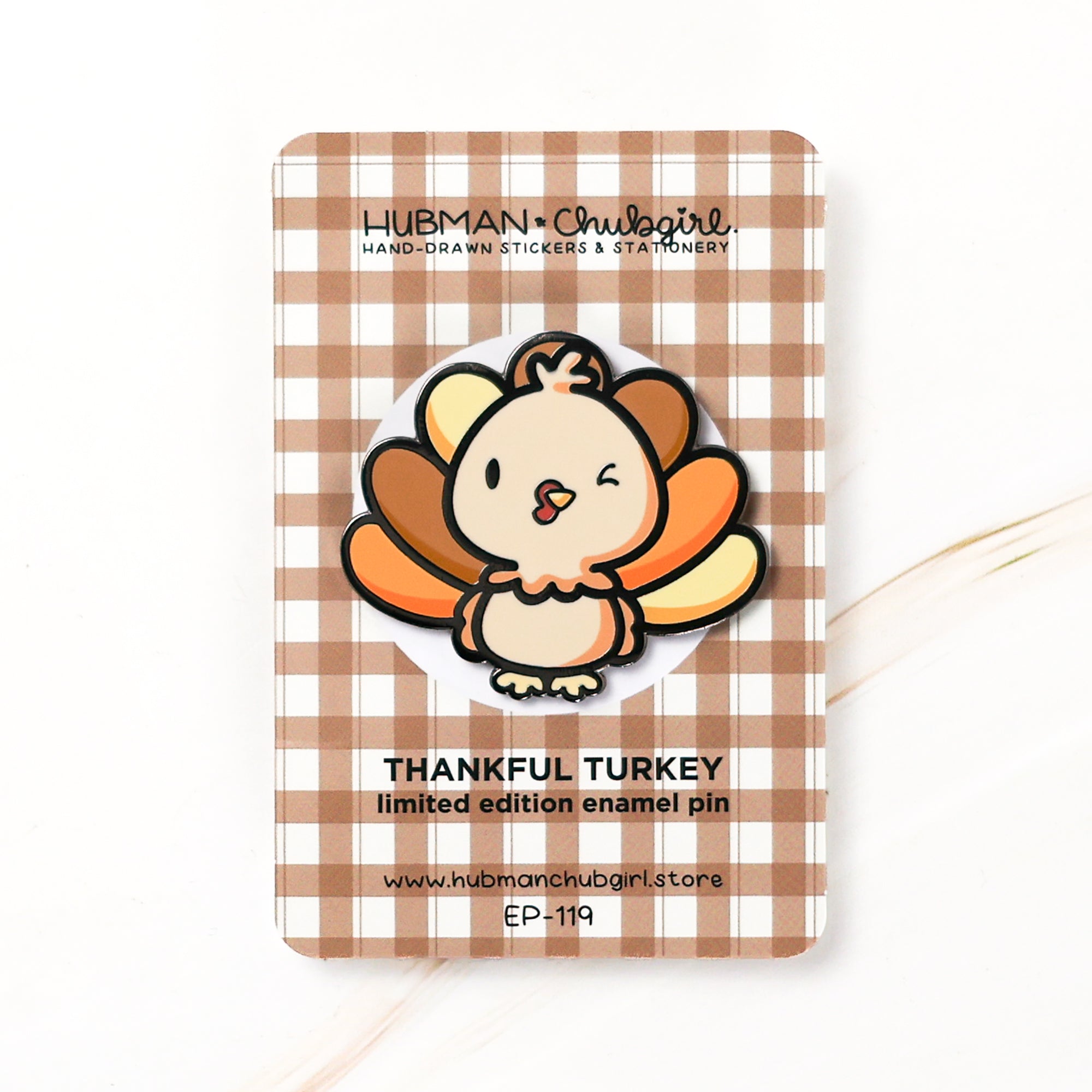 Thankful Turkey Pin
