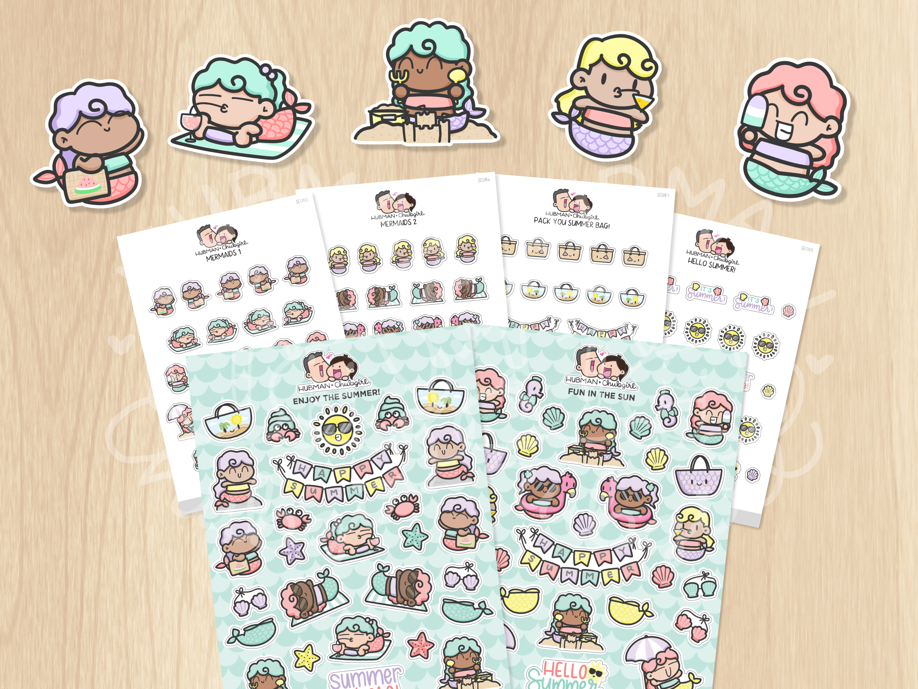 Summer Mermaids Sticker Set