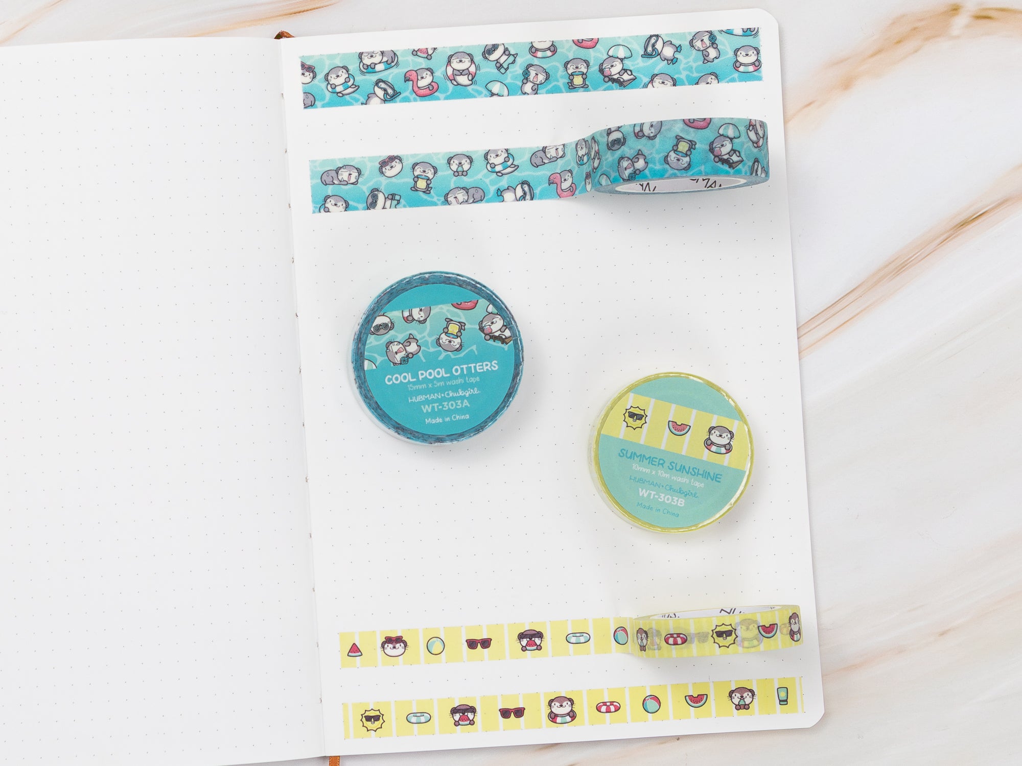 Summer Otters Washi Tapes (Set of 2)
