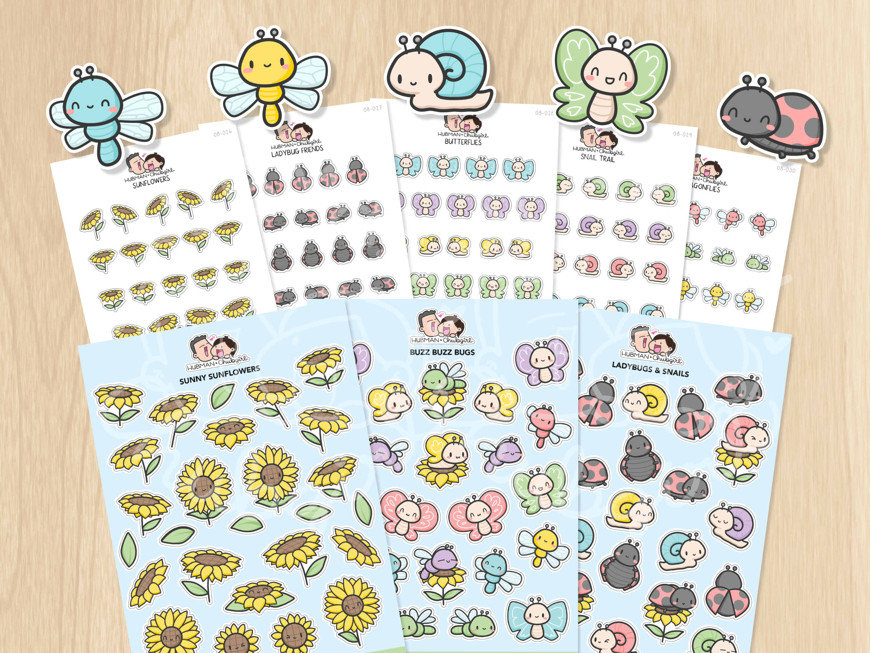 Sunflower Critters Sticker Set